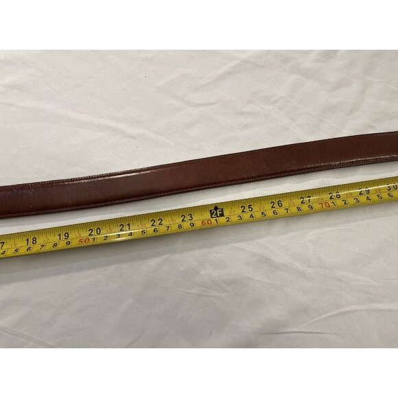 vintage handmade TRAFALGAR Cortina leather belt 38 brown Made USA EUC - Picture 4 of 10